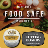 Daddy Van's All Natural Unscented Beeswax Furniture Polish - Food Safe Wood Conditioning Salve Nourishes and Protects Furniture, Cabinets, Antiques Daddy Van's