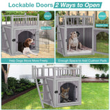 Suumerpety Weatherproof Outdoor Cat House,Feral Cats Shelter for Bunny Small Dogs (Small Cat House 8B) Suumerpety