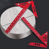 Center Scribe Gauge, Aluminum Alloy Center Scribe Measuring Tool, 45 Degree Angle Marker, Circle Center Finder, Woodworking Line Caliber Gauge, Fockety