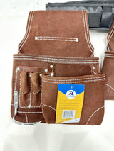 Zeluga 20-119 11 Pocket Rigger Heavy Duty Leather Tool Bag Kit, Brown Zeluga