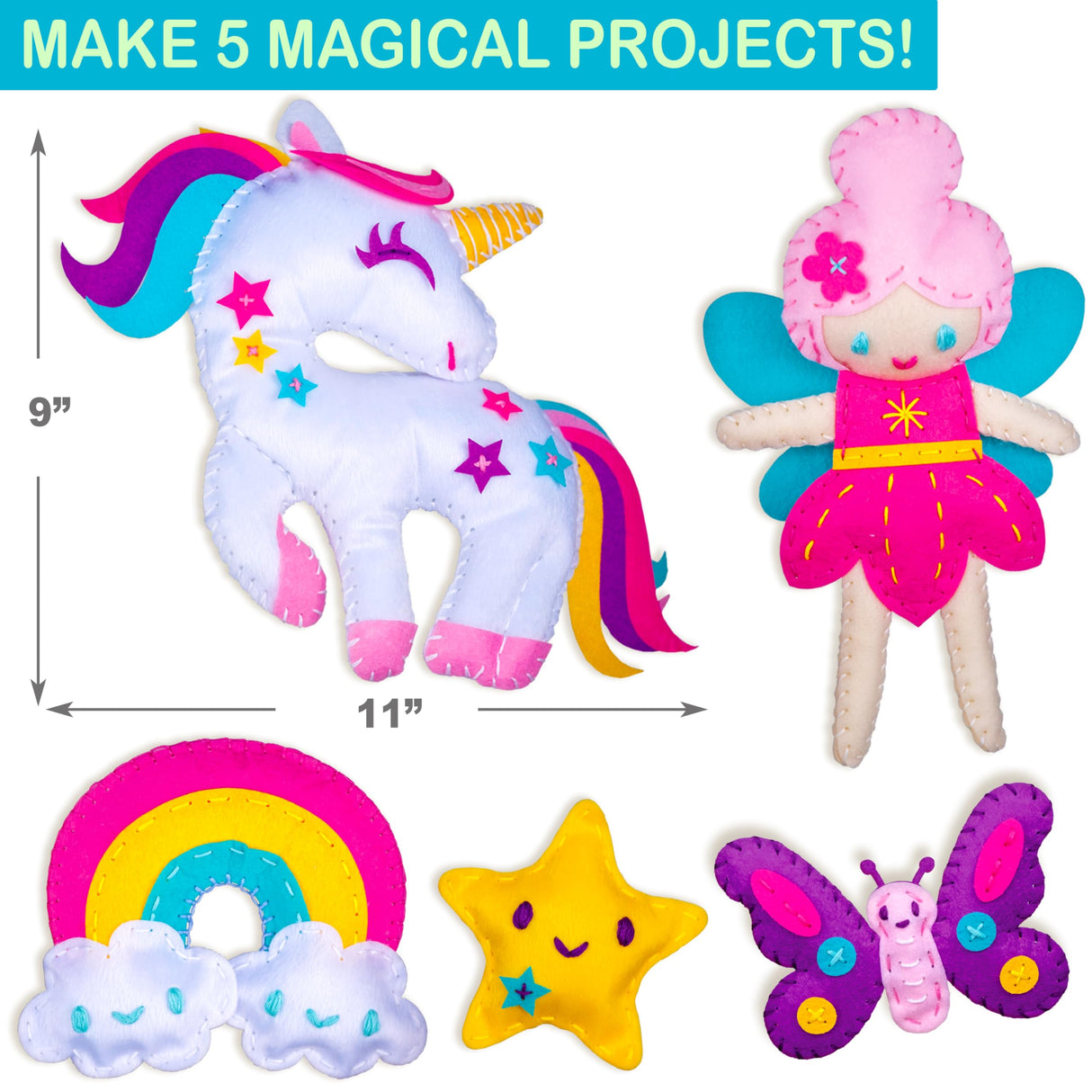 CRAFTSBEE Beginner Sewing Kit for Kids, My First Sewing Kit for Kids Ages 8-12, Gift for Girls, Arts Kid Crafts Kits, Learn to Sew Children's Sewing CRAFTSBEE