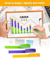 XEHAHOSH Upgrade Colored Masking Tape 0.65 in x 45 Ft x 3 Roll. Colored Tape Set. Suitable for DIY Supplies, Enhanced Viscosity, Easy to Tear, No XEHAHOSH