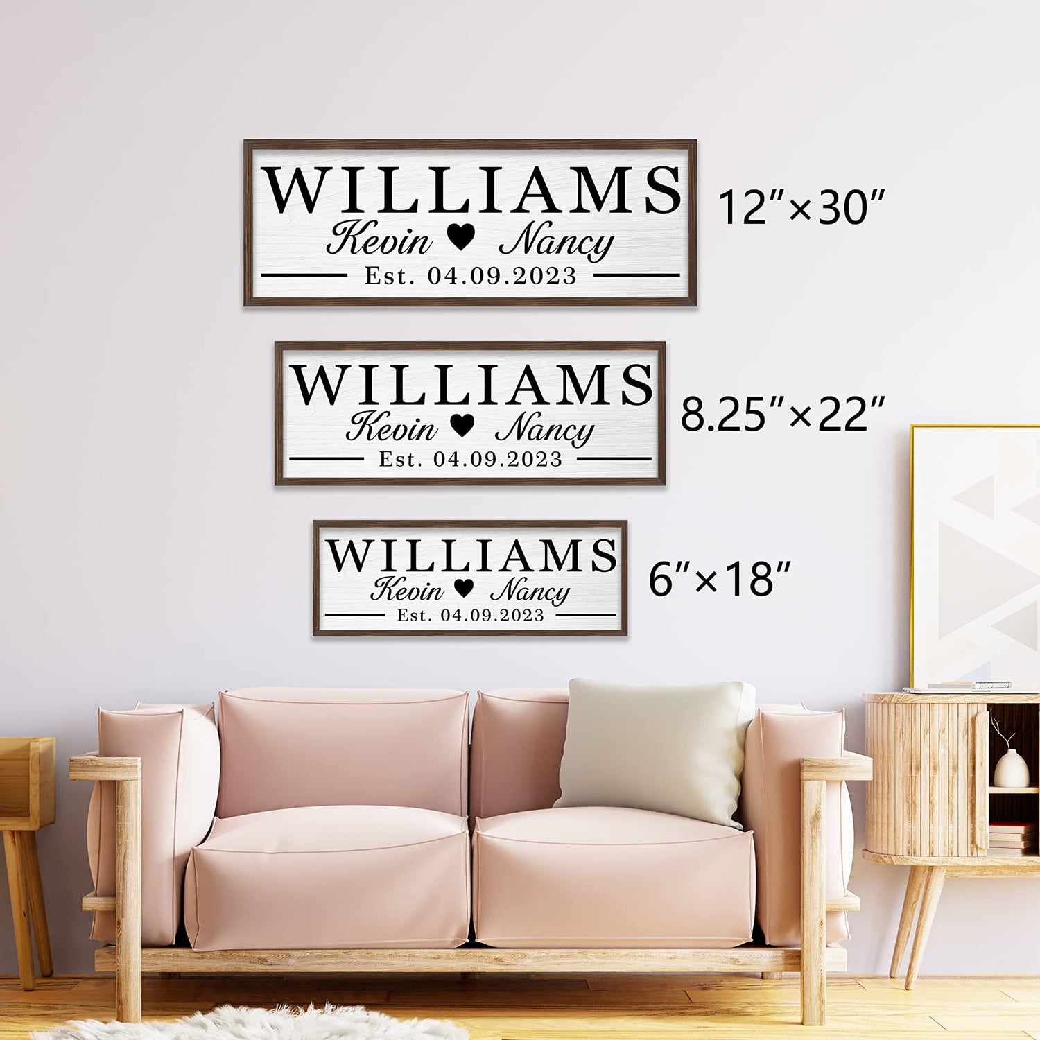 Last Name Signs for Home Personalized Bridal Shower Gift Personalized Wedding Gift Personalized Engagement Gifts Wood Wedding Sign Personalized YCHARTSIGN