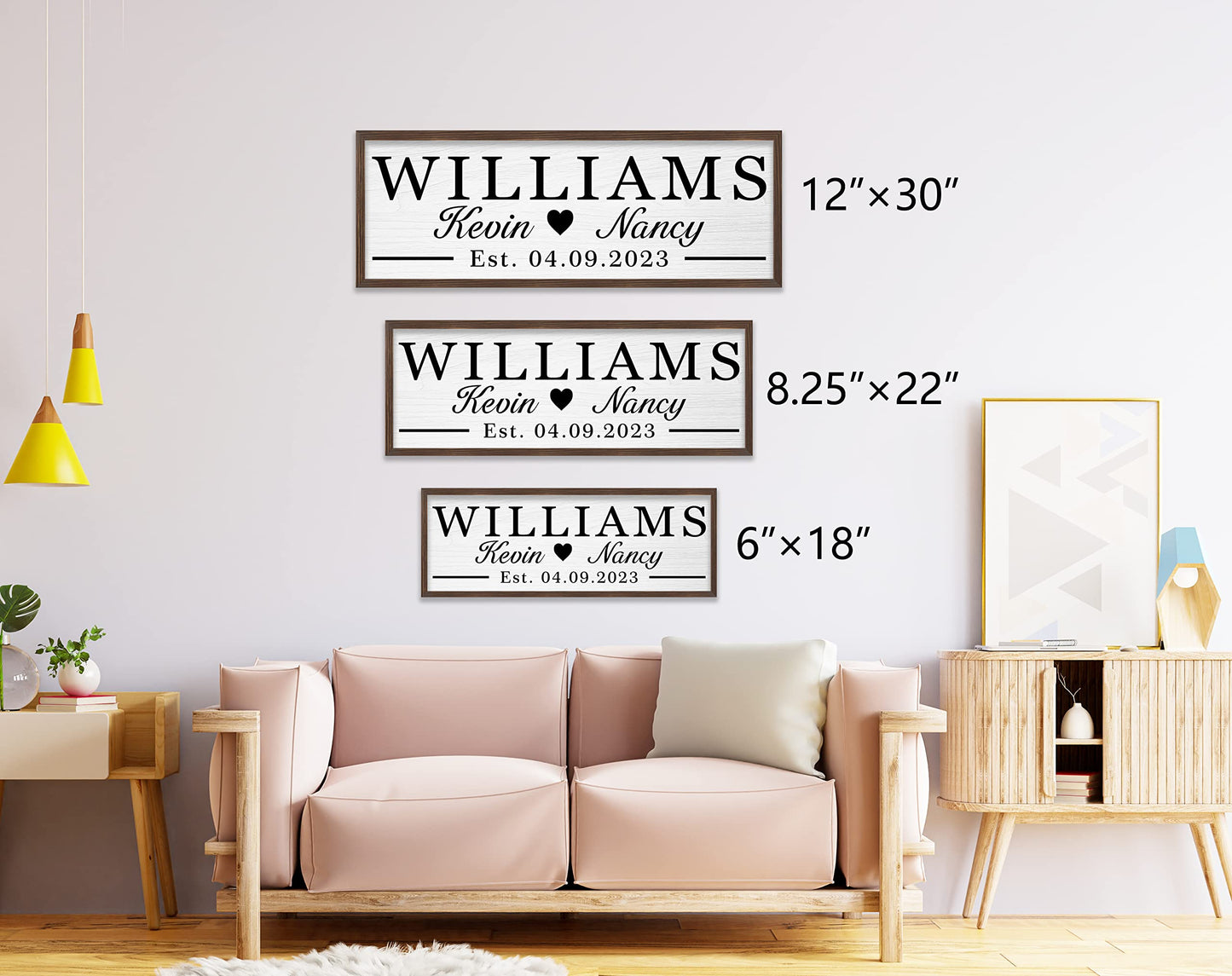 Last Name Signs for Home Personalized Bridal Shower Gift Personalized Wedding Gift Personalized Engagement Gifts Wood Wedding Sign Personalized - WoodArtSupply