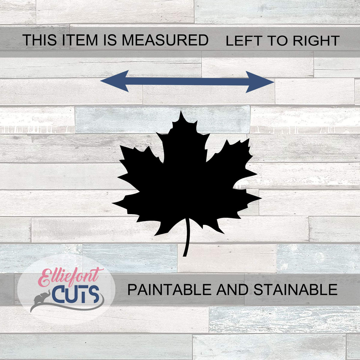 Maple Leaf Wood Cutouts for crafts, Laser Cut Wood Shapes 5mm thick Baltic Birch Wood, Multiple Sizes Available Elliefont Styles