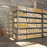 REIBII 84" H Garage Shelving, 6-Tier Garage Storage Shelves Heavy Duty Shelving Loads 3500LBS, 48" W Adjustable Garage Shelves Metal Shelving Storage REIBII