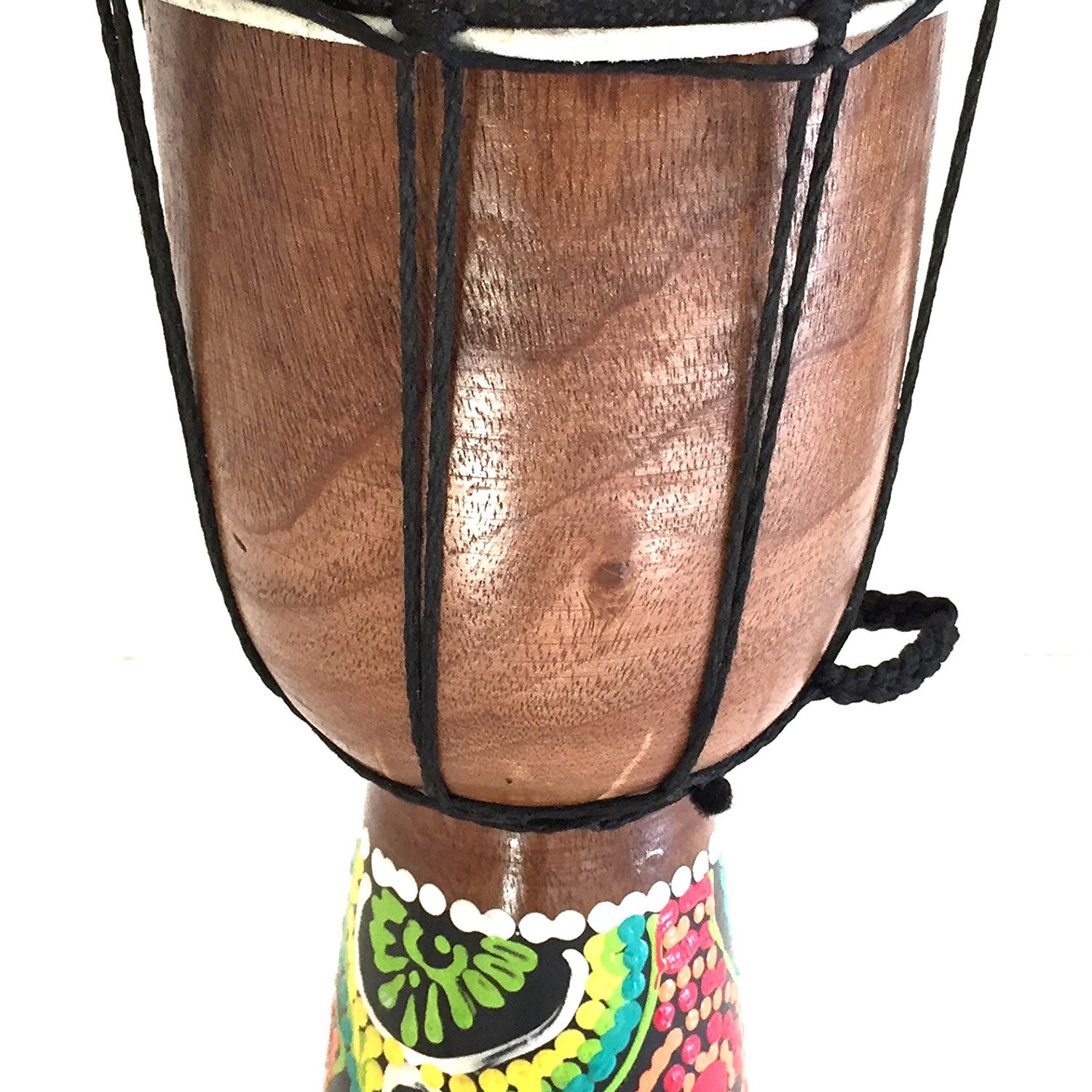 JIVE BRAND Djembe Drum Bongo Congo African Mahogany Wood Drum With Heavy Base Goat Skin Drum Head Hand Carved Professional Quality - 9" High - NOT Jive