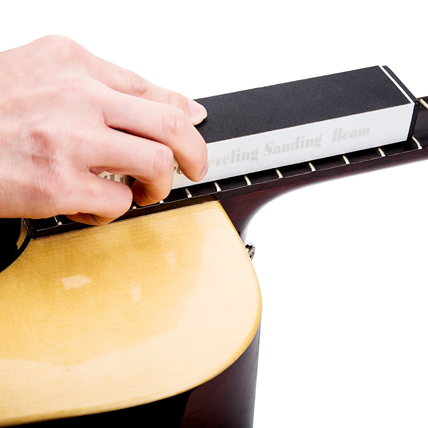 iLuiz Guitar Fret Leveling Sanding Beam Bass Guitar Leveler Leveling File Tool Luthier Tool With 220 320 500 Grit iLuiz