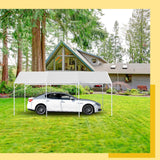 Wesnoy Heavy Duty Carport Canopy Waterproof Canopy Cover Garage Car Shelter Tarp Tent for Car Canopy Replacement Cover with 50 Ball Bungees, Only Top Wesnoy