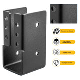 TROPTOLKY 12PCS Concealed Joist Hangers, Concealed Flange Light Joist Hanger for Wood Rail, 2”x 4” Q235 Steel Joist Brackets TROPTOLKY