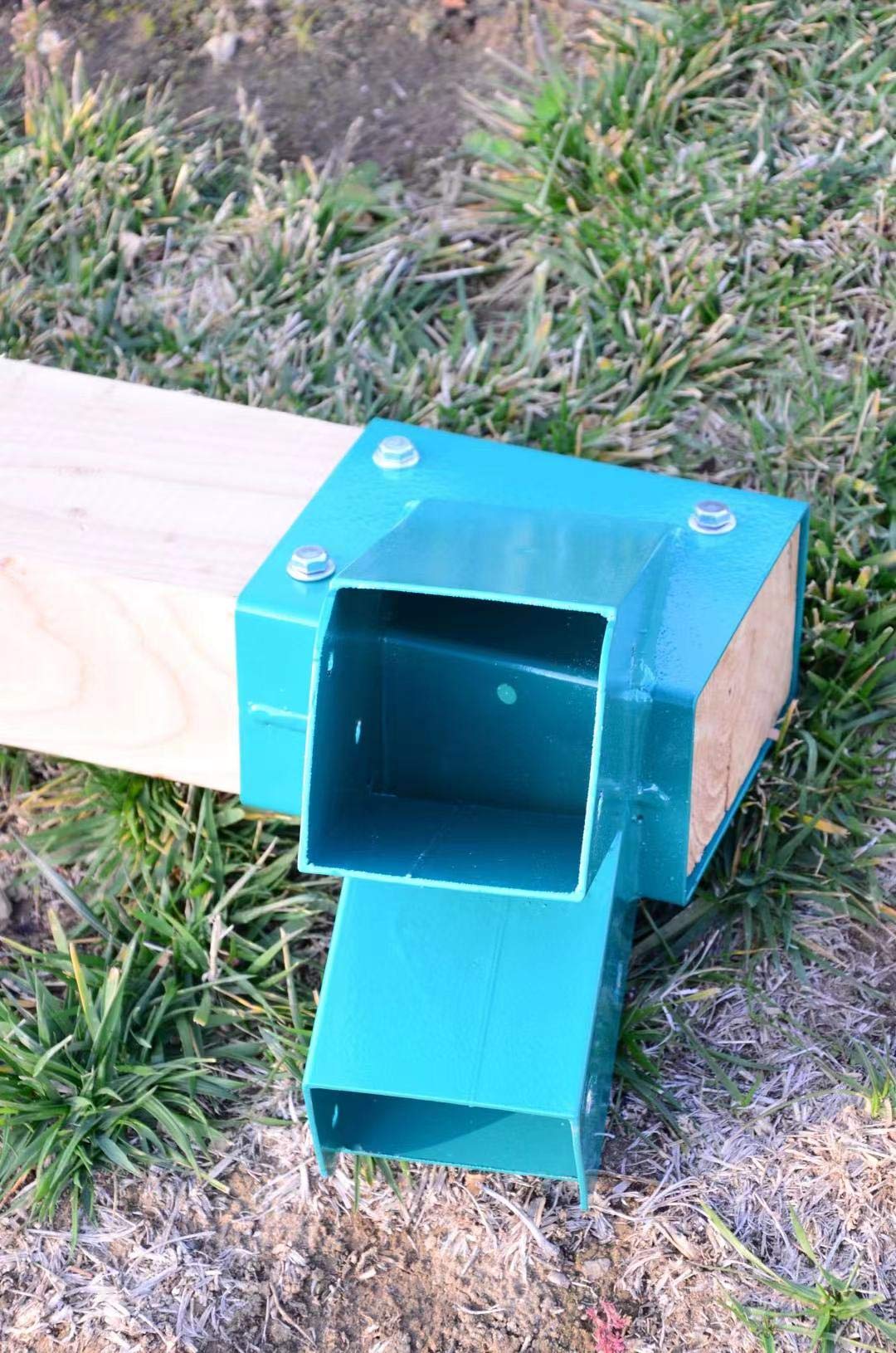 HANDYGO Swing Set Brackets - Heavy Duty Steel Swing Kit, 2 DIY Wooden Swing Hardware Bracket, Playground Equipment Parts, with Mounting Accessories, HANDYGO