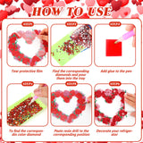 Menkxi 3 Set Valentine's Day Diamond Painting Hanging Sign 5D Truck Heart Wreath Gnomes Diamond Painting Kits DIY Crystal Paint Arts and Crafts Set Menkxi