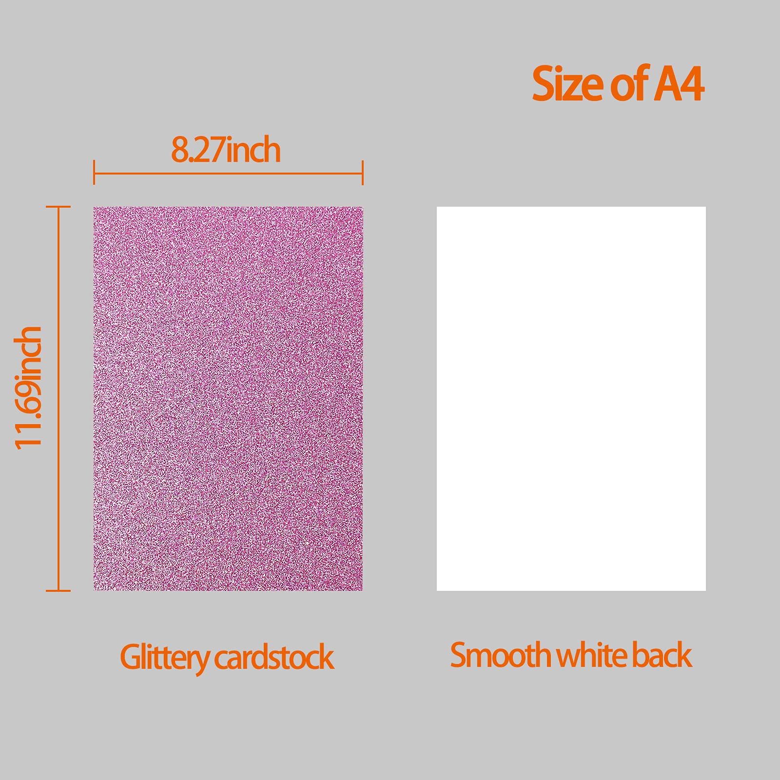 Glitter Cardstock, 40 Sheets in 20 Colors, Premium Cardstock for Cricut, Crafts and DIY Projects, Sparkly Paper for Card Making, 250 GSM - WoodArtSupply