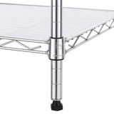 Finnhomy 8-Tier Wire Shelving Unit Adjustable Steel Wire Rack Shelving 8 Shelves Steel Storage Rack or Two 4-Tier Shelving Units with PE mat, Finnhomy