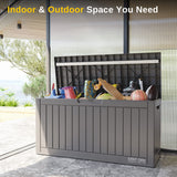 EAST OAK 60 Gallon Deck Box, Outdoor Storage Box with Padlock for Patio Furniture, Patio Cushions, Gardening Tools, Pool Supplies, Waterproof and UV EAST OAK