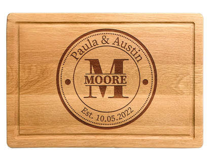 Personalized Cutting Board, Perfect Gifts for Couples or Parents, Customizable Christmas Gifts, Wedding, Anniversary, House Warming Gift Idea, Wooden - WoodArtSupply