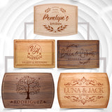 Barika Custom Cutting Boards - Personalized Handmade Engraved Chopping Blocks - Best Unique Anniversary, Wedding, Housewarming, Christmas, New Home Barika
