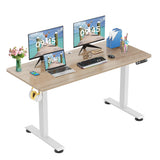 farexon Electric Standing Desk Adjustable Height, 48 x 24 inch Sit Stand Desk with Metal Metal Hook, 4 Memory Heights, 27''-45'' Lifting Range Stand farexon