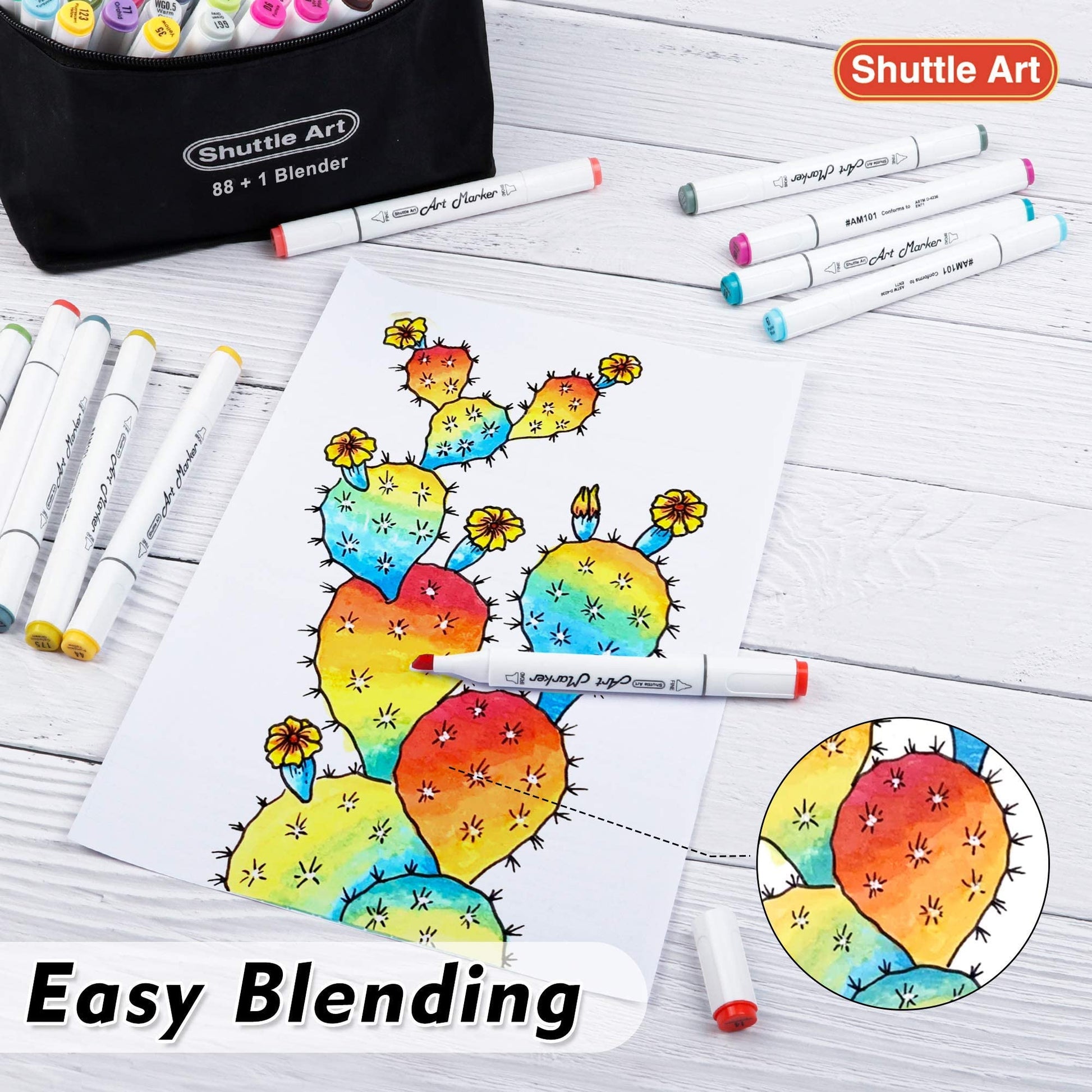 Shuttle Art Art Markers Bundle - 88 Colors Alcohol Markers + 30 Colors –  WoodArtSupply