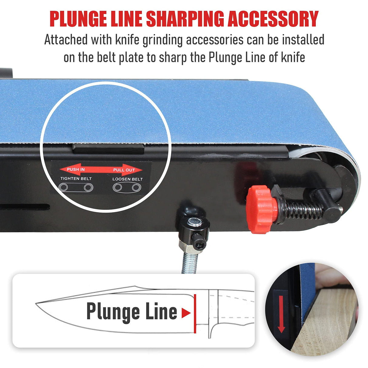 BUCKTOOL Professional Bench Belt Sander for Metal 4 in. x 36 in. Belt and 8 in. Disc Sander with 1HP Direct-drive Motor, BD4802 Bucktool