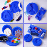 LET'S RESIN Silicone Molds Making Kit 30A, Blue Silicone for Making Molds,2 Part Molding Silicone, Liquid Silicone Rubber Mixing Ratio 1:1 - Ideal LET'S RESIN
