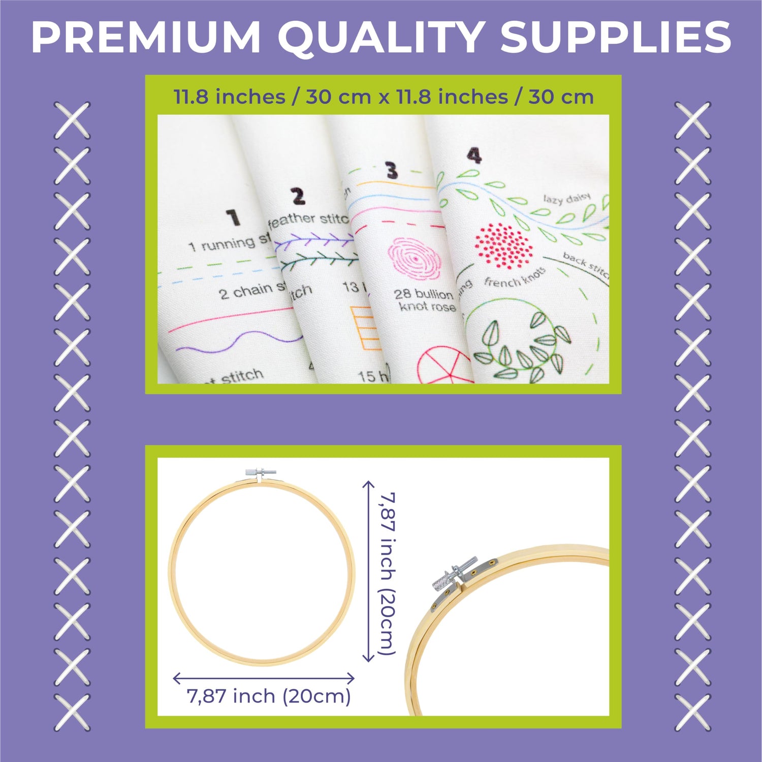 Craftwiz 4 Set Embroidery Starter Kit, Embroidery Kit for Beginners Adults and Kids with Patterns, Beginner Embroidery Kit for Adults, Hand Craftwiz