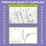 Craftwiz 4 Set Embroidery Starter Kit, Embroidery Kit for Beginners Adults and Kids with Patterns, Beginner Embroidery Kit for Adults, Hand Craftwiz