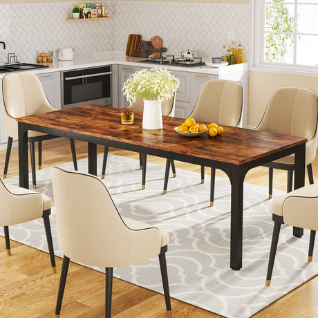 Tribesigns Dining Table for 6-8 Person, 78 inch Long Rectangular Kitchen Dining Table for Living Room and Dining Room, 78.7 x 27.5 x 29.5 Inches(Only Tribesigns