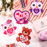 Valentine's Day Crafts Kits DIY Valentine Decorations Hanging Ornaments, Lanyards for Kids Family Entertainment Activities, 4 Styles (24 Sets) Sumind