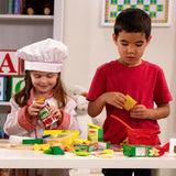 Melissa & Doug Prepare & Serve Pasta Play Food Set - Wooden Play Food Sets For Kids Kitchen, Pretend Play Kitchen Toys For Kids Ages 3+,Yellow Melissa & Doug