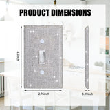 Gaocai Shiny Silver Rhinestones Wall Plates Light Switch Cover Plate Decorative Wall Plate Single Toggle Gaocai