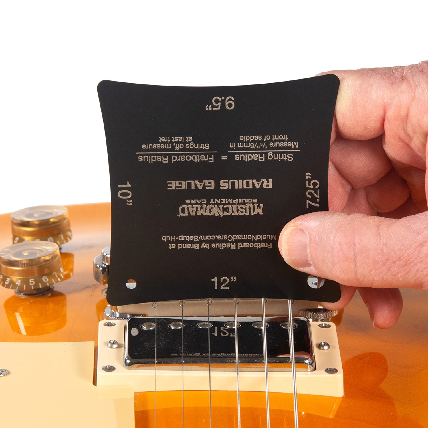 MusicNomad Precision Fretboard and String Radius Gauge Tool - 2 pc. Set (MN603) MusicNomad