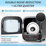 KomeStone K2 Elite Professional Rock Tumbler Kit, Ultra Quiet & Cutting Edge Brushless Motor Rock Polisher for Adults & Rock Collector, KomeStone