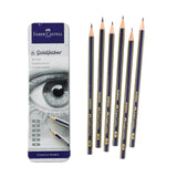 Faber-Castell Graphite Sketch Pencil Set - 6 Graphite Pencils (2H, HB, B, 2B, 4B, 6B), Drawing Pencils and Sketching Supplies Faber-Castell