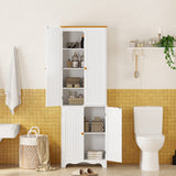 Function Home 72" Kitchen Pantry Cabinet, Freestanding Storage Cabinet, Tall Food Pantry with Doors and Adjustable Shelves, Utility Floor Cabinet for Function Home