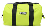 Green Wide Mouth Collapsible Genuine OEM Contractor’s Bag w/Full Top Single Zipper Action and Cross X Stitching Ryobi