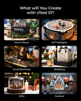 xTool S1 20W Enclosed Diode Laser Engraver and Cutter Includes Smart Air Assist, Honeycomb, 1064nm Infrared Laser Module for Woodworking, Jewelry xTool