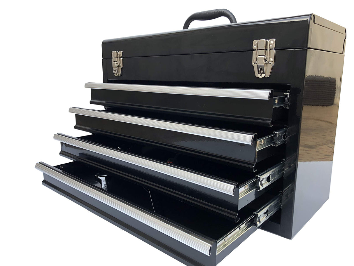 Workington Portable Metal Tool Chest with 4 Drawers, 20" 4-Drawer Tool Chest Cabinet with Ball Bearing Drawer Slides, Steel Tool Storage Box Workington