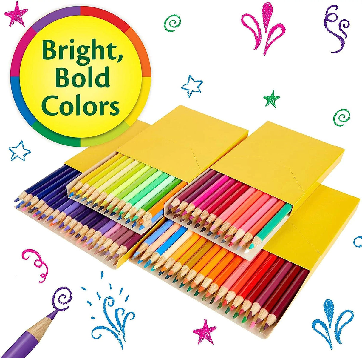 Crayola Colored Pencils Set (120ct), Coloring Book Pencils, Holiday Gifts for Kids, Bulk Colored Pencil Kit, Art Supplies, Ages 3+ Crayola