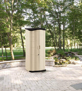 Rubbermaid Vertical Resin Weather Resistant Outdoor Storage Shed, 2x2.5 ft., Olive and Sandstone, for Garden/Backyard/Home/Pool Rubbermaid