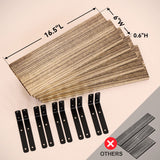 RICHER HOUSE Rustic Wood Shelves Set of 5, Farmhouse Style Floating Shelf for Wall Décor, Hanging Shelves forBathroom, Bedroom, Storage, Kitchen, RICHER HOUSE