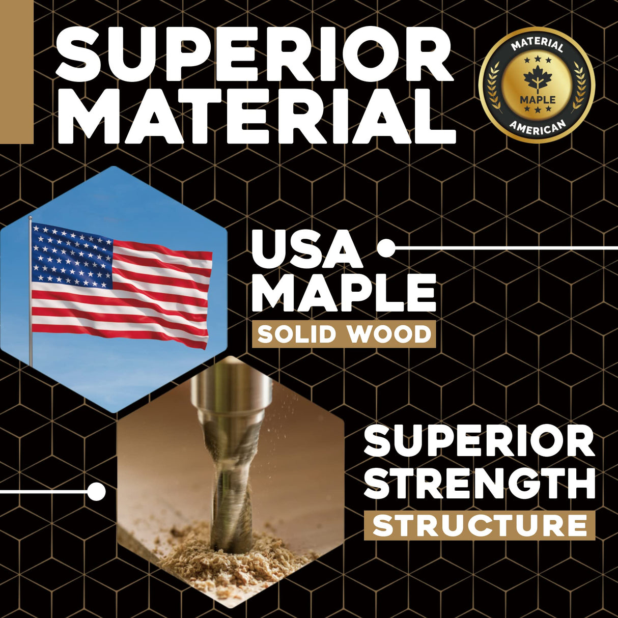 DuraSteel Multi-Purpose Maple Butcher Block Workbench Top - 24 x 30 x 1.5 in. Natural Finish DuraSteel