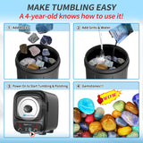 KomeStone K2 Elite Professional Rock Tumbler Kit, Ultra Quiet & Cutting Edge Brushless Motor Rock Polisher for Adults & Rock Collector, KomeStone
