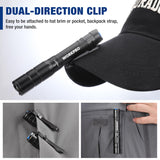 WORKPRO Rechargeable Pen Light, Mini Flashlight, 2 Pack Ultra-Compact EDC Flashlight, Pocket Flashlight with Clip, Memory Function and 2 x USB C WORKPRO