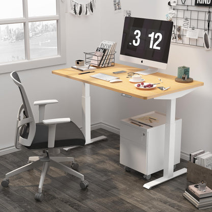 ALFA BUSINESS 55" x 28" Universal Table Top, Solid One Piece Wooden Desktop, Tabletop for Standard & Sit to Stand Desk Frame, Counter Top for Home or - WoodArtSupply