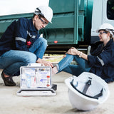 MFASCO Vehicle First Aid Kit - Compact Metal Kit - Portable & Mountable - Safety Kit for Commercial Vehicles & Workplace - DOT ANSI OSHA Compliant - MFASCO
