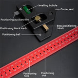 Multifunctional Carpenter's Combination Angles Ruler Metal Measuring Instrument For Accurate 90/45 Degree Angles Durable Combination Square Leimezsty