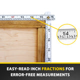 Perfect Measuring Tape Co. FR-72 Carpenter's Folding Rule Lightweight Composite Construction Ruler (Folding Yard Stick) with Easy-Read Inch Fractions PERFECT MEASURING TAPE
