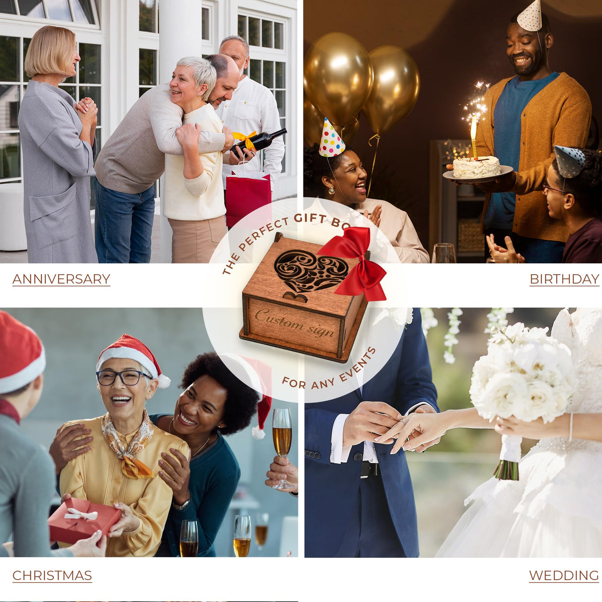 Personalized Keepsake Box - Small Wooden Box with Hinged Lid, Custom Wood Gift Box, Customizable Wood Engraved Box for Wedding and Anniversary, Tiny Top obsession