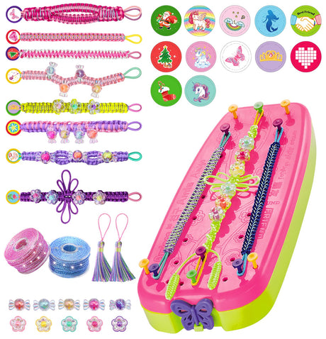 Friendship Girls Bracelet Making Kit - DIY Bracelet Kits Kids Toys Girls Gifts Ideas Ages 6 7 8 9 10 11 12 Year Old Birthday Present for Teen Girl COO&KOO